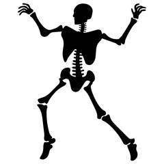 silhouette of a skeleton of the person