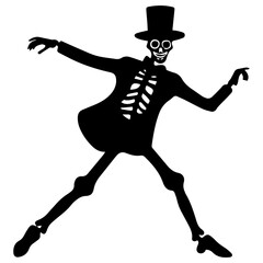 silhouette of a skeleton of the person
