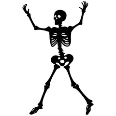 silhouette of a skeleton of the person