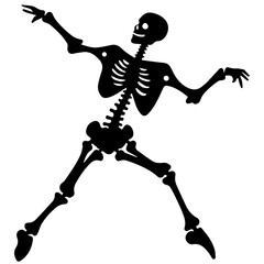 silhouette of a skeleton of the person