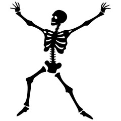 silhouette of a skeleton of the person