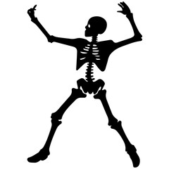 silhouette of a skeleton of the person