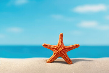 Fototapeta na wymiar Seaside Starfish on a Clean Background
