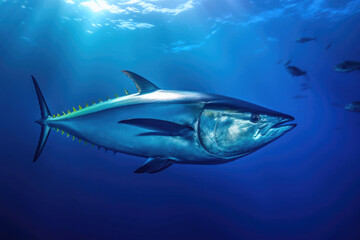 Bluefin Tuna Majesty in the Deep Blue Sea