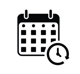 Calendar, schedule icon with white background.