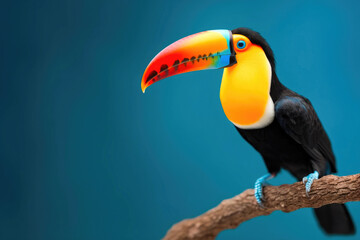 Isolated Toucan: A Portrait of Tropical Beauty