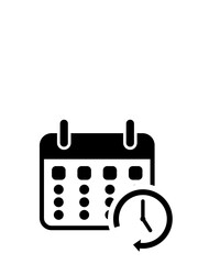 Calendar, schedule icon with white background.