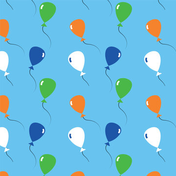 happy independence day 15th august balloon freedom india seamless pattern background