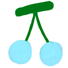 Hand drawn cute cherry