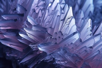 Crystalline formations patterns and delicate structures. Generative AI
