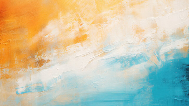 Painted abstract background. Canvas with colorful texture. Colored rough oil brush strokes