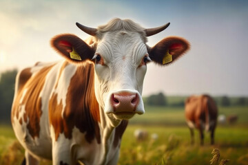 Farm Life Beauty: Cow in Natural Setting