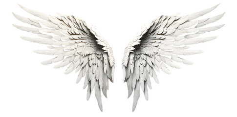 Obraz premium White wings isolated on transparent background