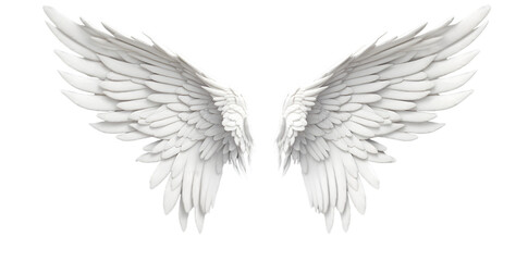 Obraz premium White wings isolated on transparent background