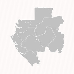 Detailed Map of Gabon With States and Cities