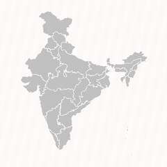 Detailed Map of India With States and Cities