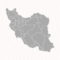 Detailed Map of Iran With States and Cities