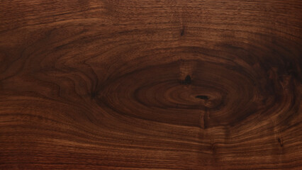 High detailed texture of black walnut finished with organic oil