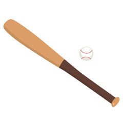 Baseball bat and ball icon symbol isolated on white background