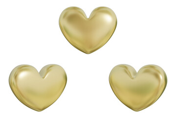3d heart. love 3d. Realistic 3d design icon heart symbol love. 3d rendering. transparent background