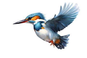 Obraz premium Watercolor flying bird isolated on transparent background