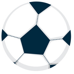 European soccer ball icon symbol isolated on white background