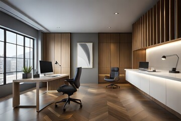 Naklejka na ściany i meble modern office interior Generated Ai