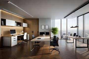 modern office interior Generated Ai