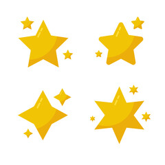 Stars line art icon. Sparkle star icons. Shine icons
