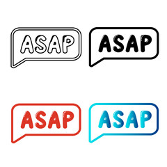 Abstract ASAP Message Silhouette Illustration