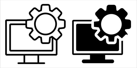 VECTOR WEB DEVELOPMENT ICON IN STROKE AND FILL VERSION