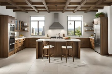 Naklejka na ściany i meble modern kitchen interior Generated Ai