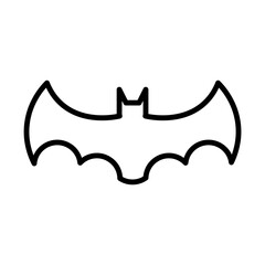 bat icon, sign, symbol in line style