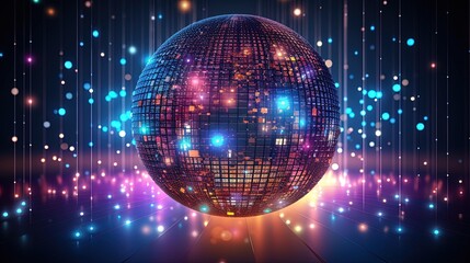 The world of data science with networks and light, generated by AI