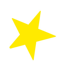 Cute star clipart, abstract doodle 