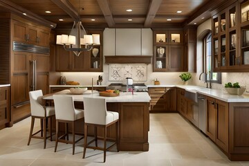 modern kitchen interior Generated Ai