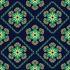Geometric ethnic pattern seamless flower color. seamless pattern. Design for fabric,curtain,background,carpet,wallpaper,clothing,wrapping,Batik,mandalas,fabric,Vector illustration. pattern style.