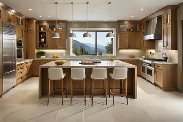 Fototapeta premium modern kitchen interior Generated Ai