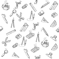seamless pattern with daily necessities objects