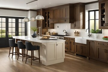 modern kitchen interior Generated Ai