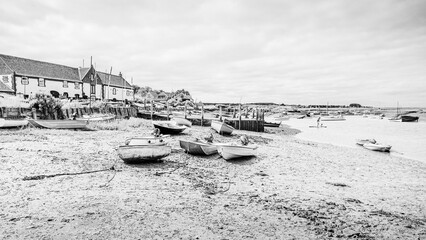 Burnham Overy Staithe in black and white - 637040677