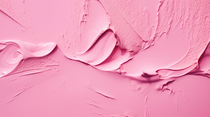 Bubblegum pink make-up, beauty product texture as abstract makeup cosmetic background, crushed cosmetics, generative ai