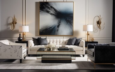 Modern luxury living room with sofa