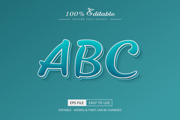 ABC letters editable 3d illustration