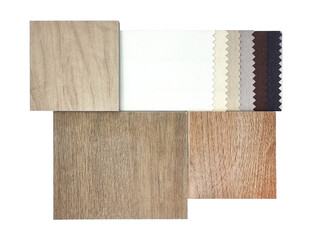 group of interior material samples for selection including blackout drapery fabric catalog, multi...