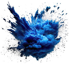 Fototapeta na wymiar Dark Blue Powder Explosion , Illustration, HD, PNG