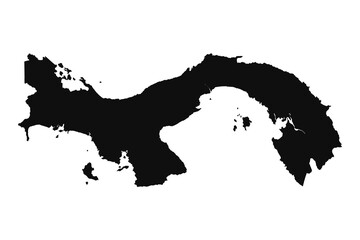 Abstract Silhouette Panama Simple Map