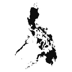 Abstract Silhouette Philippines Simple Map