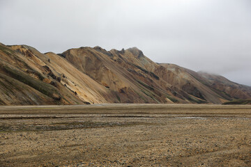 Paysage le long du trek Laugavegur en Island
