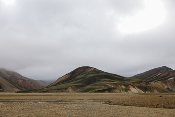 Paysage le long du trek Laugavegur en Island